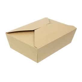 Caja de Cartón Kraft Comida para Llevar 1.900ml (200 Uds)