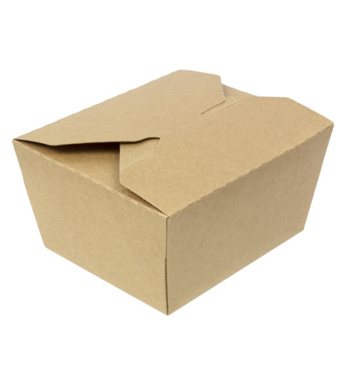 Caja de Cartón Kraft Comida para Llevar 750ml (25 Uds)