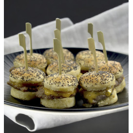 Pinchos de Bambú "Golf" 7cm en caja (100 Uds)