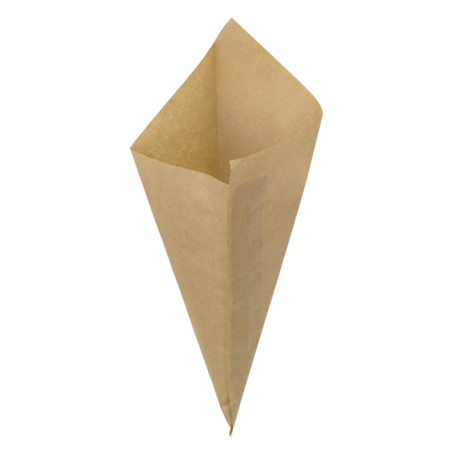 Cono de Papel Antigasa Kraft 27,5cm 250g (1.600 Uds)