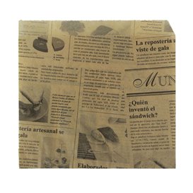 Bolsa de Papel Abierta Kraff Times 17x17cm (X Uds)