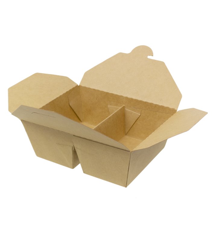 Caja Americana Kraft-Kraft 2C 17x13,5x6,5cm 1.000ml (25 Uds)