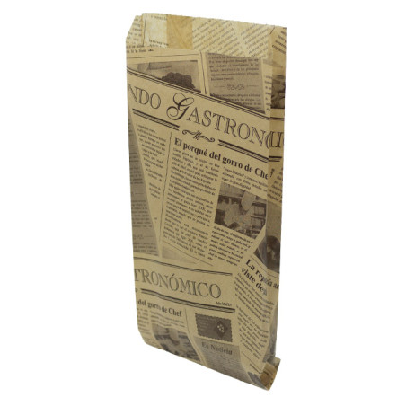 Bolsa de Papel para Bocadillo Kraft Times 12+2x26cm (100 Uds)