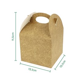 Caja de Menú Kraft 131x131x115mm (25 Uds)