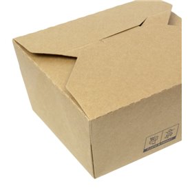 Caja Americana Kraft-Kraft 12x10,5x6,5cm 750ml (25 Uds)