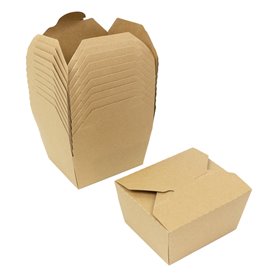 Caja Americana Kraft-Kraft 12x10,5x6,5cm 750ml (25 Uds)