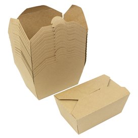 Caja Americana Kraft-Kraft 16x10x6,5cm 900ml (200 Uds)