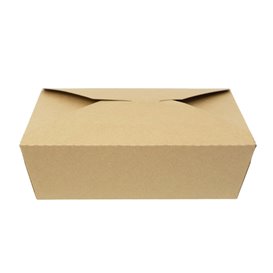 Caja Americana Kraft-Kraft 21,5x15,5x6,5cm 1.900ml (200 Uds)