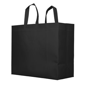 Bolsa Tela TNT PREMIUM Grande Negra 45+20x40cm (100 Uds)