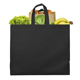 Bolsa Tela TNT PREMIUM Grande Negra 45+20x40cm (100 Uds)