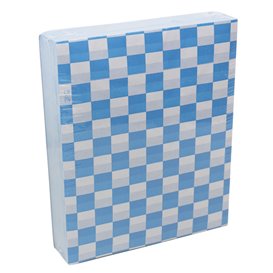 Envuelta Antigrasa “Vichy” Azul 20x24,5cm (1.000 Uds)