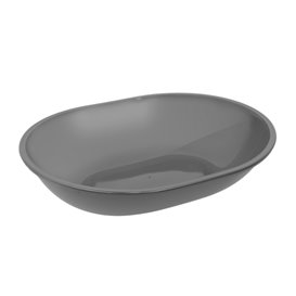 Bol Reutilizable Durable PP Bio Gris "Revolve" Oval 1000ml 22x17,4x5cm (144 Uds)