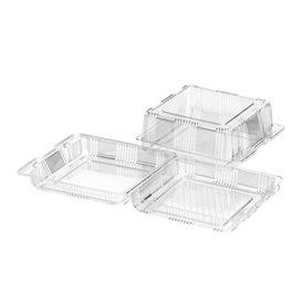 Envase Tapa Bisagra Repostería PET 18x9,5x10cm (220 Uds)