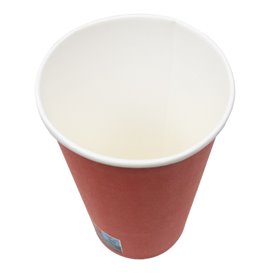 Vaso Cartón "Colores" Rojo 600ml Ø9,4cm (20 Uds)