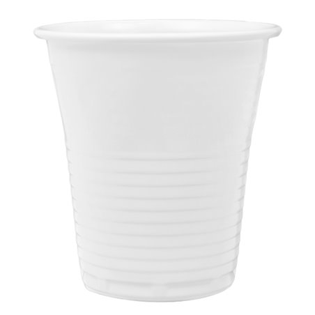 Vaso de Plástico PP Reutilizable Blanco 166ml (100 Uds)