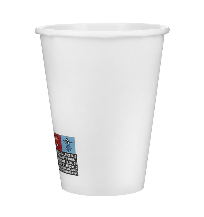 Vaso Cartón 12 Oz/360ml Blanco Ø8,9cm (40 Uds)