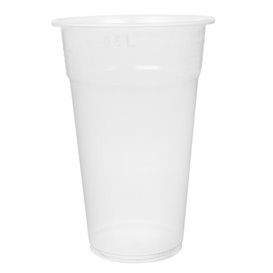 Vaso de Plástico PP Reutilizable Transparente 550ml Ø9,0cm (50 Uds)