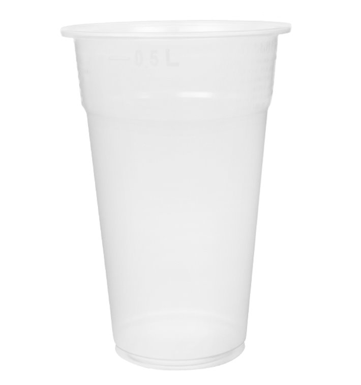 Vaso de Plástico PP Reutilizable Transparente 550ml Ø9,0cm (50 Uds)