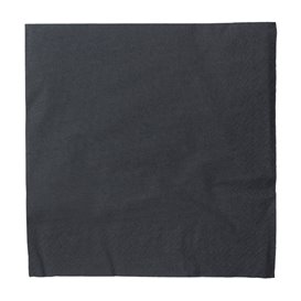 Servilleta de Papel con Cenefa 40x40cm Negra 2C (100 Uds)