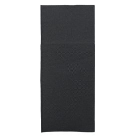 Servilleta Canguro de Papel Punta-Punta 33x40cm Negra (60 Uds)