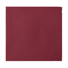 Servilleta Cocktail de Papel Punta-Punta 20x20cm 2C Burdeos (100 Uds)