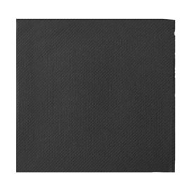 Servilleta Cocktail de Papel Punta-Punta 20x20cm 2C Negra (100 Uds)