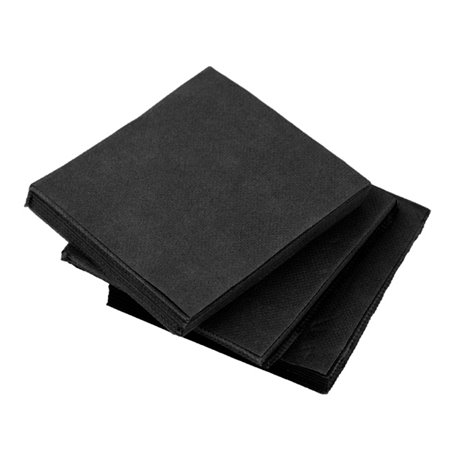 Servilleta Cocktail de Papel Punta-Punta 20x20cm 2C Negra (100 Uds)