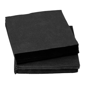 Servilleta Cocktail de Papel Punta-Punta 20x20cm 2C Negra (100 Uds)