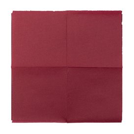 Servilleta Cocktail de Papel Punta-Punta 20x20cm 2C Burdeos (100 Uds)