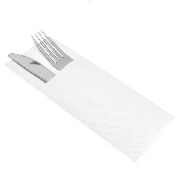 Servilleta Canguro de Papel Punta-Punta 33x40cm Blanca (600 Uds)