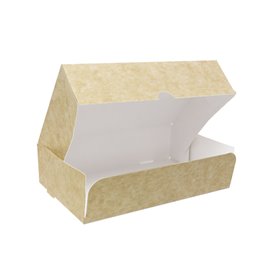 Caja Pastelería de Cartón Kraft 17,5x11,5x4,7cm 250g (400 Uds)