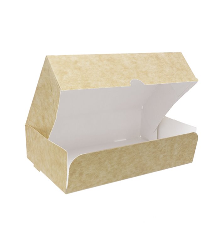 Caja Pastelería de Cartón Kraft 17,5x11,5x4,7cm 250g (400 Uds)