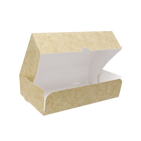 Caja Pastelería de Cartón Kraft 17,5x11,5x4,7cm 250g (20 Uds)