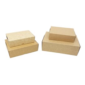 Caja Pastelería de Cartón Kraft 17,5x11,5x4,7cm 250g (400 Uds)