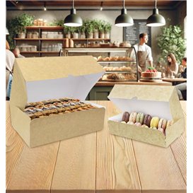 Caja Pastelería de Cartón Kraft 18,2x13,6x5,2cm 500g (280 Uds)