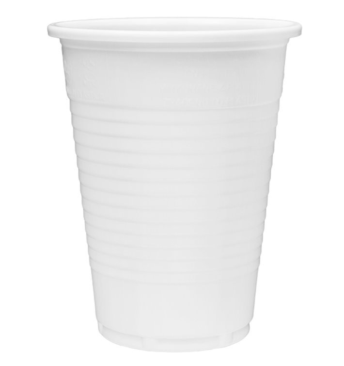 Vaso de Plástico PP Reutilizable Blanco 200ml (100 Uds)