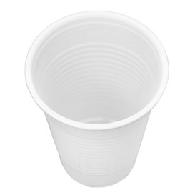 Vaso de Plástico PP Reutilizable Blanco 200ml (100 Uds)