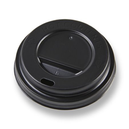 Tapa Travel con Agujero PS para Vaso Cartón Negra Ø6,2cm (1.000 Uds)