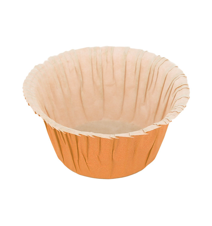 Cápsulas para Cupcakes Naranja  4,9x3,8x7,5cm. 