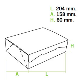 Caja Pasteleria Carton 20,4x15,8x6cm 1kg. Rosa (5 Uds)