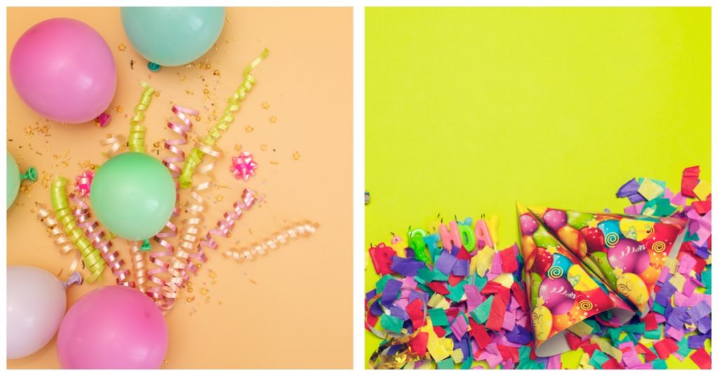 Confeti para decorar bar en carnaval