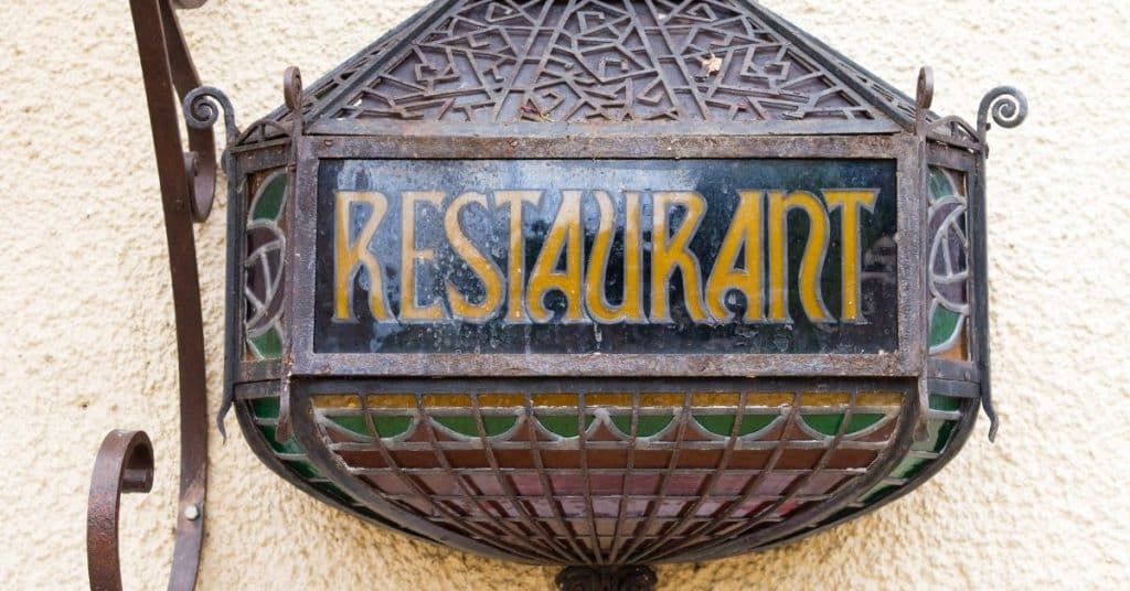 Tipos de cartel restaurantes, bares y cafeterías