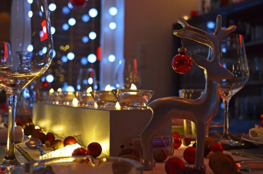 Adornos para la mesa de navidad