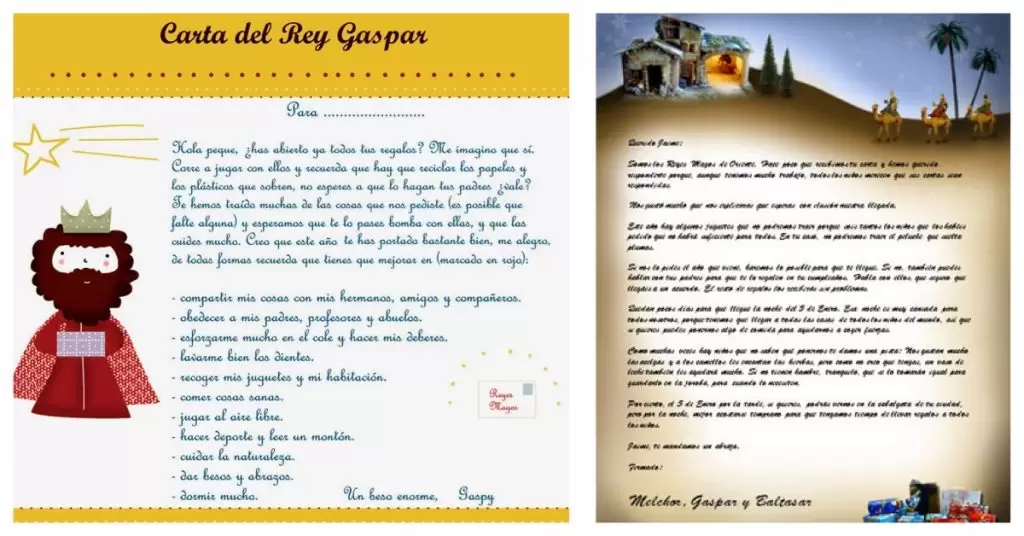 Carta de respuesta de los Reyes Magos