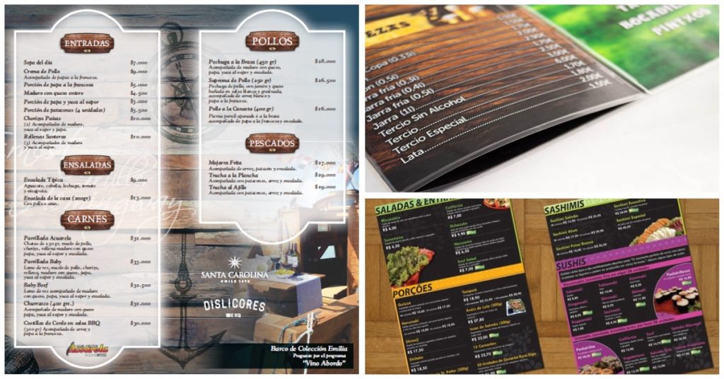 Errores que debes evitar al hacer tu carta restaurante