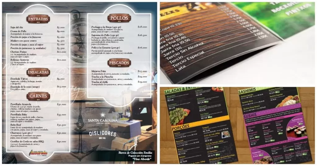 Errores que debes evitar al hacer tu carta restaurante