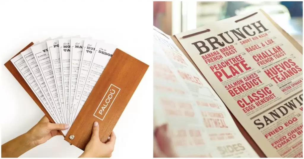 Estructura de contenido de la carta de restaurante