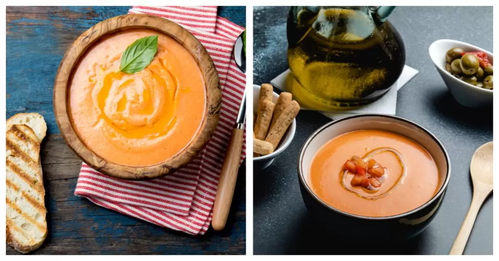 Ingredientes para vasitos de salmorejo