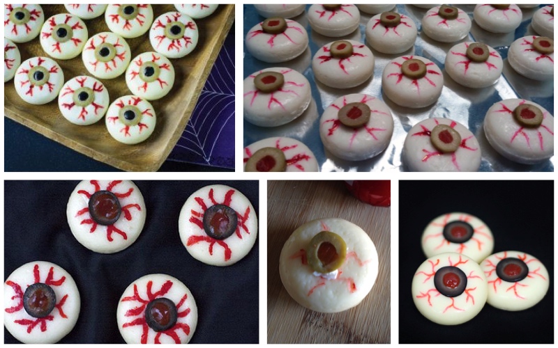 Platos de Halloween: Ojos de queso