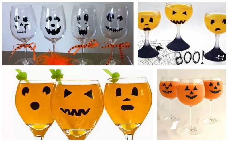 Papel adhesivo para copas decoradas para Halloween